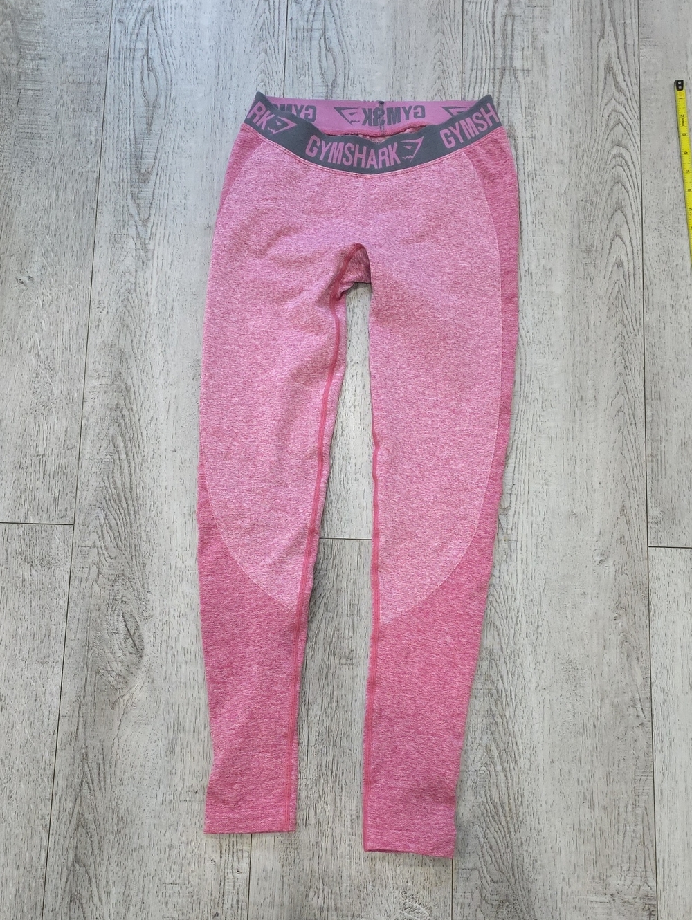Gymshark Pink Seamless Contrast Panel Leggings - Heathered Pink